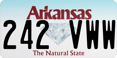 AR license plate 242VWW