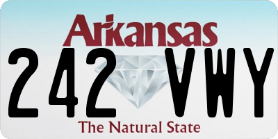 AR license plate 242VWY