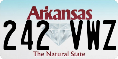 AR license plate 242VWZ