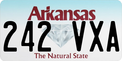 AR license plate 242VXA