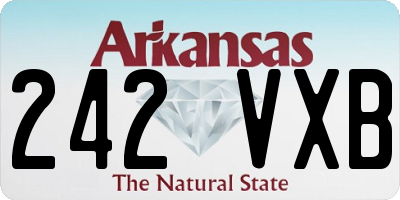 AR license plate 242VXB