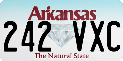 AR license plate 242VXC