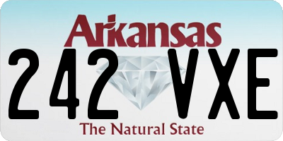 AR license plate 242VXE