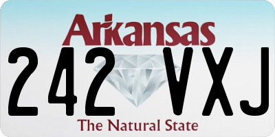 AR license plate 242VXJ