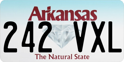 AR license plate 242VXL