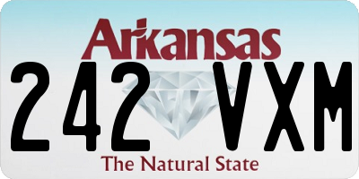 AR license plate 242VXM