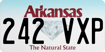 AR license plate 242VXP