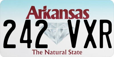 AR license plate 242VXR