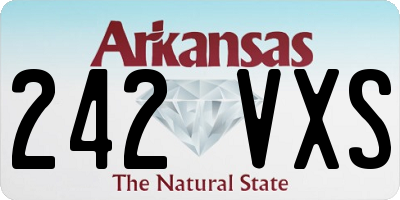 AR license plate 242VXS