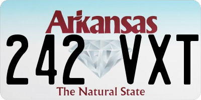 AR license plate 242VXT