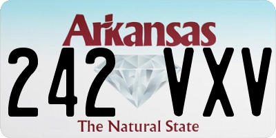 AR license plate 242VXV