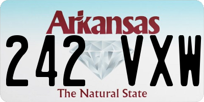 AR license plate 242VXW