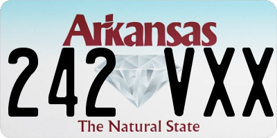 AR license plate 242VXX