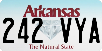 AR license plate 242VYA