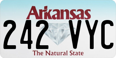 AR license plate 242VYC