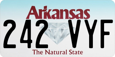 AR license plate 242VYF