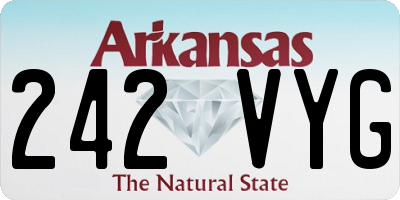 AR license plate 242VYG