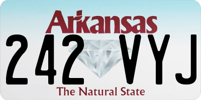 AR license plate 242VYJ