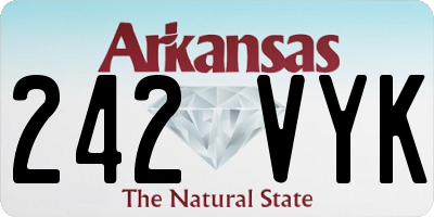 AR license plate 242VYK
