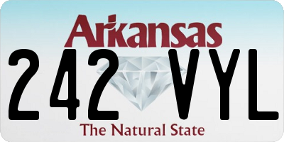 AR license plate 242VYL
