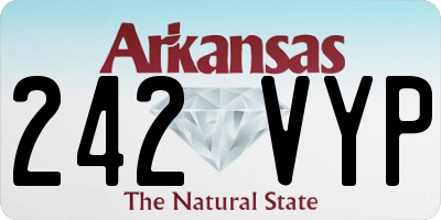 AR license plate 242VYP