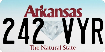 AR license plate 242VYR