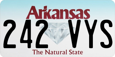 AR license plate 242VYS