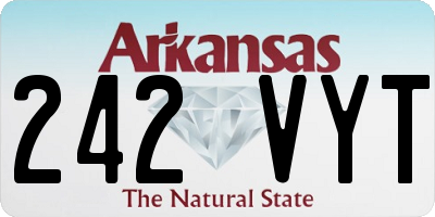 AR license plate 242VYT