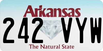 AR license plate 242VYW