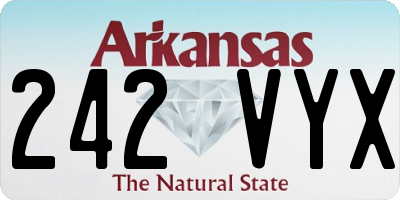 AR license plate 242VYX