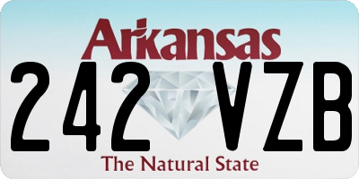 AR license plate 242VZB