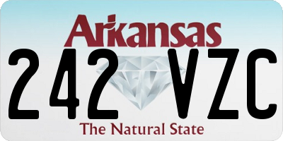 AR license plate 242VZC
