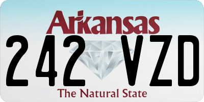 AR license plate 242VZD