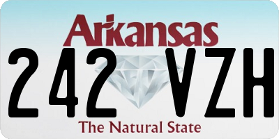 AR license plate 242VZH
