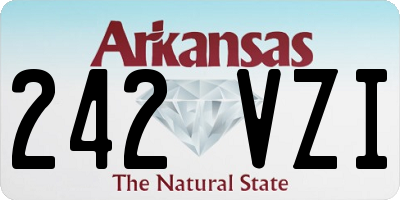 AR license plate 242VZI