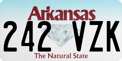 AR license plate 242VZK