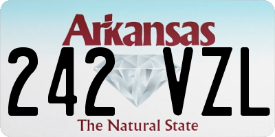 AR license plate 242VZL