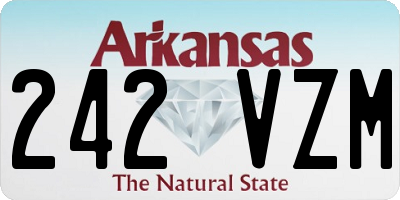 AR license plate 242VZM