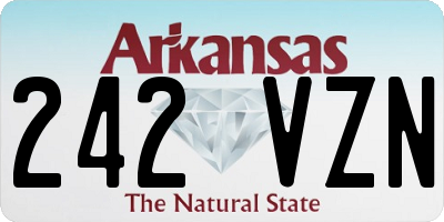 AR license plate 242VZN