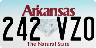 AR license plate 242VZO
