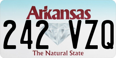 AR license plate 242VZQ