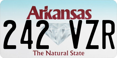 AR license plate 242VZR