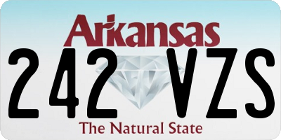 AR license plate 242VZS