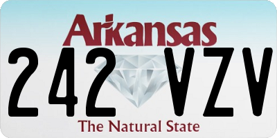 AR license plate 242VZV
