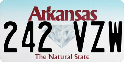 AR license plate 242VZW