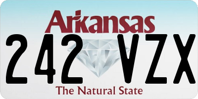 AR license plate 242VZX
