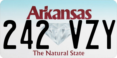 AR license plate 242VZY