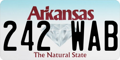 AR license plate 242WAB