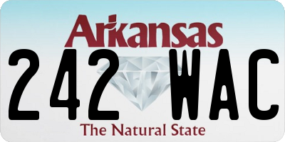 AR license plate 242WAC