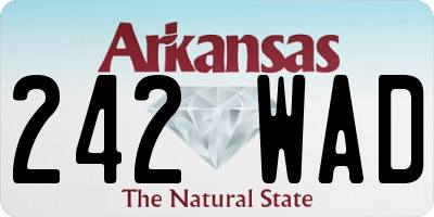 AR license plate 242WAD